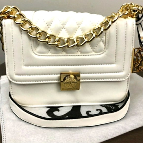 Christian Lacroix Handbags - Christian Lacroix White & Gold Chain crossbody